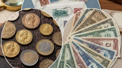 علم النُمّيات وعلم الطوابع البريدية، وعلم العملات الورقية