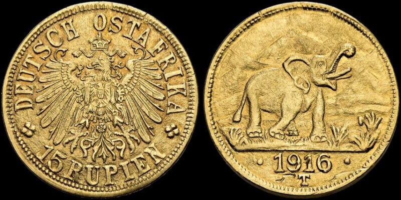 Tabora gold coin 1916